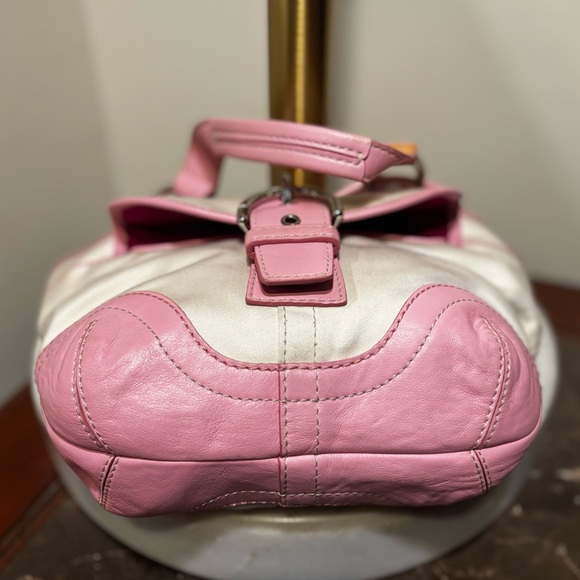 Pink and Cream Women's Handbag - Picture 3 of 5